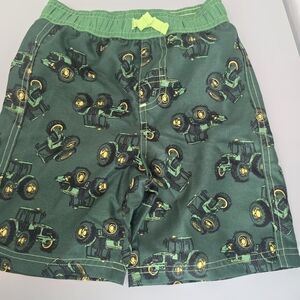 John Deere Green and Yellow Boys Swim Trunks